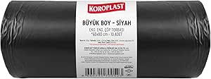 Koroplast Ekonomik Endüstriyel Büyük Siyah Çöp Torbası 65×80