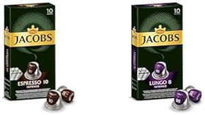 Jacobs Espresso 10 Intenso ve Lungo 8 Intenso – Yüksek Yoğunluk, Güçlü, Keskin ve Yoğun Kapsüller – 10’ar Adet