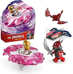 LEGO NINJAGO Sora’nın Ejderha Spinjitzu Topacı 71824-6 Yaş ve Üzeri Çocuklar için 2 Ninja Minifigürü İçeren Yaratıcı Oyuncak Yapım Seti, Doğum Günü Hediyesi (56 Parça)
