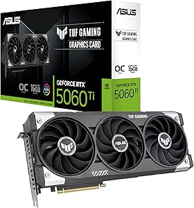 ASUS TUF-RTX5060TI-O16G-GAMING-NVIDIA-GEFORCE-RTX 5060 TI-16G-16GB GDDR7-128bit-OC-HDMI-3xDP-RGB-DLSS4 EKRAN KARTI