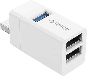 Orico 3 Port USB3.0 USB Taşınabilir 5Gbps Yüksek Hızlı Mini Çoklayıcı HUB, Beyaz, MINI-U32-WH