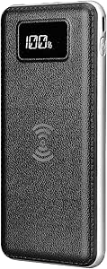 S-link IP-G10W 10000mAh LCD Göstergeli Kablosuz Powerbank Siyah Taşınabilir Pil Şarj Cihazı