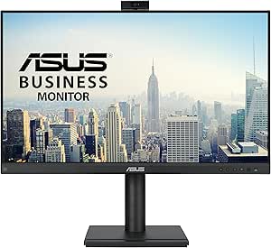 ASUS KURUMSAL BE249QFK 23.8 IPS WEBCAM 1920×1080 5ms 100Hz 250cd DP HDMI VGA Hoparlör VESA 3YIL 99% sRGB, DÜŞÜK MAVİ IŞIK, EYE CARE, PİVOT MONİTÖR