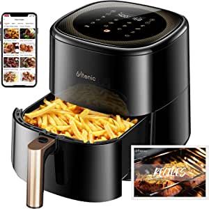 Ultenic K10 Airfryer, Fritöz, 5 Litre XL, 1500 W, Siyah
