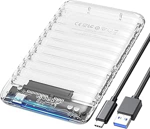 Shenzhen Yuanchuang Times Technology Co., Ltd. Orico USB3.2 Gen2 6Gbps Type-C 2.5” inch SATA SSD Hard Disk Kutusu Şeffaf