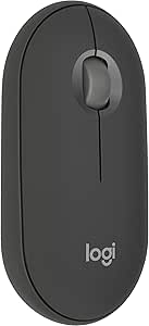Logitech M350s Pebble Mouse 2 İnce Bluetooth Kablosuz Mouse, Taşınabilir, Hafif, Özelleştirilebilir Tuş, Sessiz Tıklama, Windows, macOS, iPadOS, Android, Chrome İşletim Sistemleri, Easy-Switch, Siyah