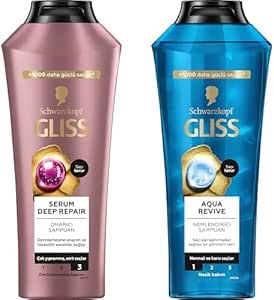 Gliss şampuan seti (Serum Deep Repair ve Aqua Revive, 2 x 400 ml)