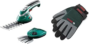 Bosch Home And Garden Isio Akülü Çim Makası & Bahçe Çalışma Eldiveni (Extra Large)