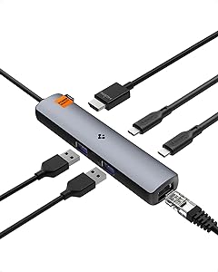 Spigen ArcDockPro 100W Güç Adaptörü 6in1 USB-C Multi Hub / Çoklayıcı 6 Port / 8k 60hz / Ethernet 2.5Gbps / Usb4 Gen3 / MacBook PD2302 Space Gray – ACA06193