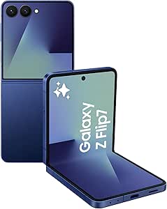 Samsung Galaxy Z Flip7, Yapay Zeka Telefonu, Mavi Gölge, 512GB depolama, 12GB Bellek, Selfie için 50MP Kamera, 3nm İşlemci, 4300mAh Pil (Samsung Türkiye Garantili)