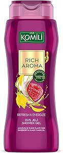 komili 1878, Komili Rich Aroma Refresh&Energize Kalıcı Parfüm Etkili Duş Jeli 500ml, F3100219-002, Mor