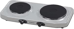 Kumtel LX-7021 Hotplate İkili Elektrikli Ocak, Ev Tipi, Demir, 2500W