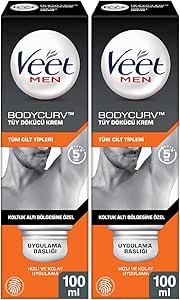 Veet Men Koltuk Altına Özel 100 ml Tüy Dökücü Krem 1 Paket (1 x 100 ml) x 2 Adet