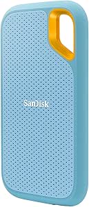 SanDisk 2TB Extreme Taşınabilir SSD – 1050MB/s’ye kadar, USB-C, USB 3.2 Gen 2, IP65 Su ve Toz Direnci, Güncellenmiş Firmware, Sky Blue – Harici Katı Hal Sürücüsü – SDSSDE61-2T00-G25B