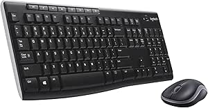 Logitech MK270 Kablosuz Klavye Mouse Seti, Tam Boyutlu, Sağ ve Sol Elle Kullanıma Uygun Mouse, 10 m Kullanım Mesafesi, Sıvı Dökülmesine Dayanıklı, Türkçe Q Klavye, Siyah