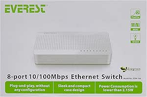 Everest ESW-108 8 Port 10/100Mbps Ethernet Switch Hub
