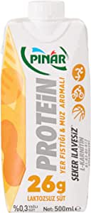 Pınar Protein Laktozsuz Muzlu Yerfıstıklı Süt 500 Ml