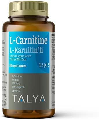 Talya L-CARNITINE L-Karnitin’li Bitkisel Karışım İçeren Takviye Edici Gıda – Sporcu Destek Takviyesi – 60 Kapsül