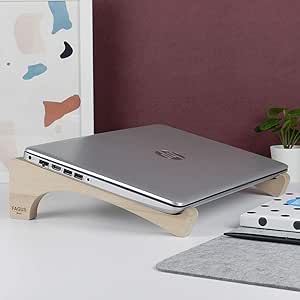 Fagus Wood Doğal Ağaç Laptop Masa Standı Ve Yükseltici Notebook Tutucu