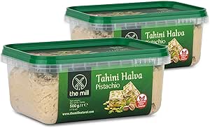 The Mill Antep Fıstıklı Tahin Helvası 500 gr PET (2’li Paket) – Doğal Lif Kaynağı – Helal – Vegan Dostu – Kahvaltılar İçin İdeal ve Atıştırmalık – Enerji Verir – Lezzetli