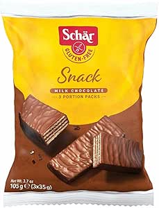 Snack Glutensiz Çikolata Kaplı Fındıklı Gofret 105g