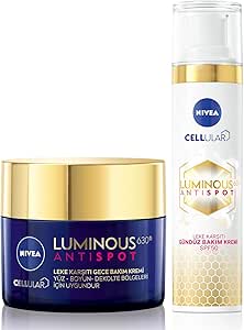 NIVEA Luminous630 Leke Karşıtı Gündüz Yüz Kremi 40ml ve Luminous630 Cilt Tonu Eşitleyici Gece Kremi 50ml