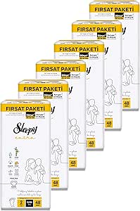 Sleepy Extra Günlük Aktivite Fırsat Paketi Bebek Bezi 2 Numara Mini 288 Adet