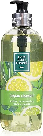 Eyüp Sabri Tuncer Doğal Zeytinyağlı Sıvı Sabun, Çeşme Limonu (500 ml)