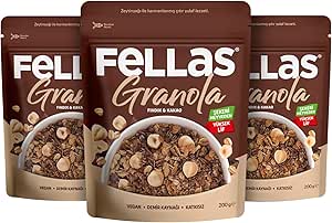 Fellas Granola, Fındıklı & Kakaolu, 200gr x 3 Adet