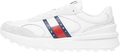 Tommy Hilfiger TJM TECHNICAL RUNNER ESS Erkek Spor Ayakkabı, Beyaz, 42