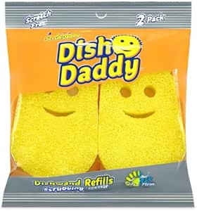 Scrub Daddy Dish Daddy Refills (2 Adet) Sarı, Pembe