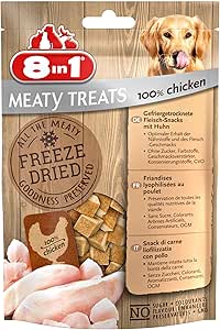 8in1 Meaty Treats Freeze Dried Tavuklu, 50 gr Köpek Ödülü