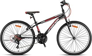 Geroni MARS – 26″ – MTB – 14′ – 21 Vites – V.B – Mat Siyah-Kırmızı/Beyaz