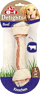 8in1 Delights Beef L Boy Sığır Etli Kemik, 85 gr Köpek Ödülü