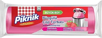 Ernet Çöp Torbası Büzgülü Büyük 15’li Çilek 2102