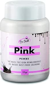 Dr.Gusto Yağ Bazlı Toz Gıda Boyası 25 Gr Pembe