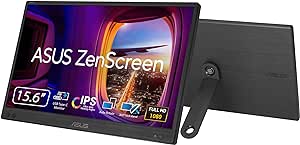 ASUS ZenScreen MB166CR 15.6 IPS 1920×1080 5ms USB-C Mat Ekran, 360 Derece Stand, Taşınabilir USB Monitör