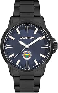 QUANTUM FENERBAHÇE TARAFTAR SAATİ LACİVERT KADRAN SİYAH ÇELİK KORDONLU ERKEK KOL SAATİ QUARTZ SUYA DAYANIKLI F1069.090