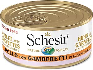 Schesir Yetişkin Kedi Konservesi 70 Gr Tavuk Etli + Karides
