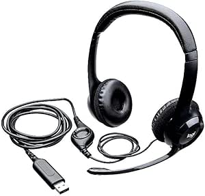 Logitech H390 Kablolu Kulak Üstü Mikrofonlu Kulaklık, Dijital Stereo Ses, Katlanabilir Gürültü Önleyici Mikrofon, Kablo Üzeri Denetimler, Siyah