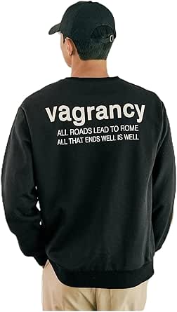 🚨 TrendSeninle Siyah Vargancy Tasarım Baskılı Oversize Sweatshirt