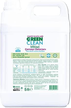 Green Clean Sıvı Çamaşır Deterjanı Lavanta 5 Litre