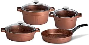CEM GRANİT MASTER 7 PRÇGOLD ROSE SET (TENCERE20+24/K.YARIK26/TAVA26)