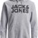 Jack Jones Erkek Günlük Sweatshirts Gri Jjecorp Logo Sweat Hood Noos 12152840-LIGHT-GREY-MELANGE
