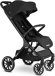Easywalker Jackey XL Tek Tuşla Otomatik Katlanan Bebek Arabası Shadow Black, kompakt, travel sistem olabilir, adaptör, taşıma çantası ve yağmurluk dahil