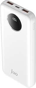 Juo 10000mAh 22.5W Dijital Led Ekranlı Taşınabilir Hızlı Şarj Cihazı Powerbank Beyaz