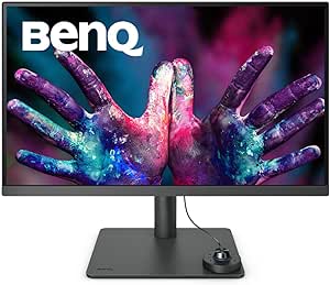 BenQ PD2705U grafik monitörü (AQCOLOR teknolojisi, 27 inç, 4K UHD, IPS, P3 renk alanı, USB-C şarj, DP/HDMI, KVM, donanım kalibre edilmiştir, yüksekliği ayarlanabilir), MacBook uyumlu
