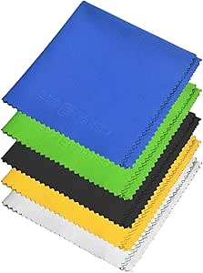 Eco-Fused Mikrofiber Temizleme Bezi – 12×12 İnç Mikrofiber Kumaş – 5 Büyük Bez Paketi – Elektronik ve Monitörler için Mikrofiber Temizleme Bezi