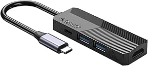 ORICO Aktif Hub USB-C 4’ü 1 arada TDI HDMI 4K@30Hz, PD 55W, 1 Port USB 3.1, 1 Port USB 2.0