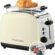 Russell Hobbs Ekmek kızartma makinesi [2 dilim için] Colours Plus Inox krem (ekstra geniş yuvalar, 6 kademeli hızlı kızartma, kaldırma ve kontrol, buz çözme, ısıtma, 1600 W) Toaster 26551-56